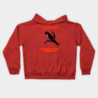 Just a red herring (txt) Kids Hoodie